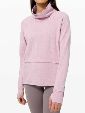 Lululemon Find Your Unwind Pullover Heathered Pink Taupe Size 4
